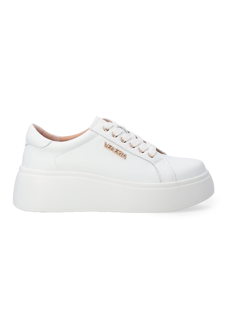 Oferte la Pantofi sport din piele cu flatform