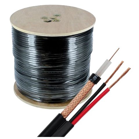Oferte la Cablu coaxial TSY-RG59+2X0.75-B, RG59 + alimentare 2x0.75, 305m, culoare neagra