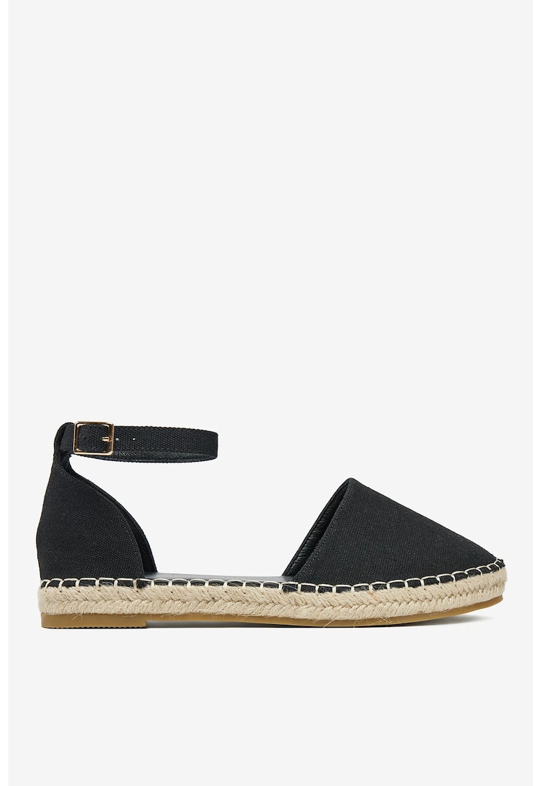 Oferte la Espadrile  din material textil - Negru