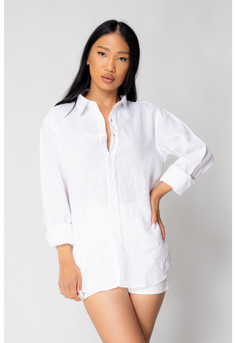 Oferte la Camasa Boyfriend dIn 100% In White 17812 - Alb optic