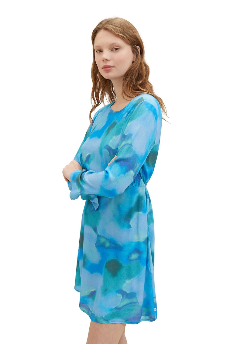 Oferte la Rochie mini cu model si croiala A - Albastru deschis