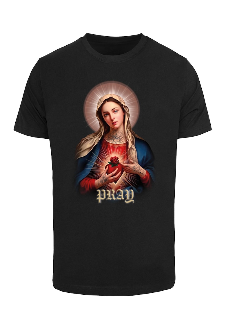 Tricou din bumbac cu imprimeu grafic - Negru