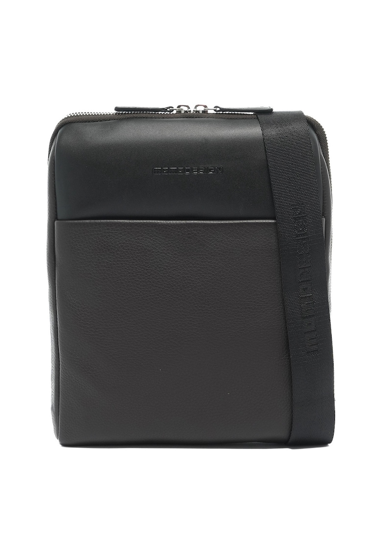 Oferte la Geanta crossbody de piele 37943 - Negru/Coniac