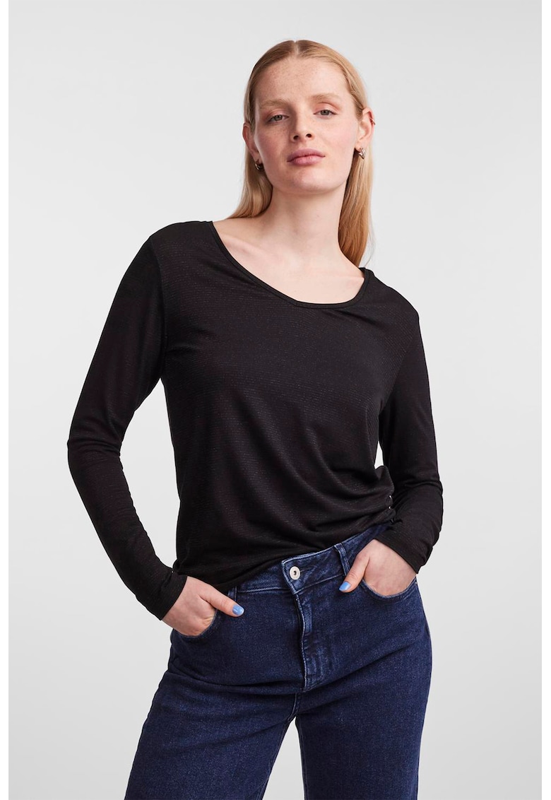 Oferte la Bluza de lurex cu decolteu in V Billo - Negru
