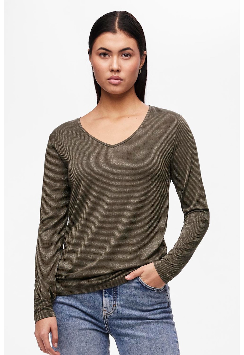 Oferte la Bluza de lurex cu decolteu in V Billo - Verde