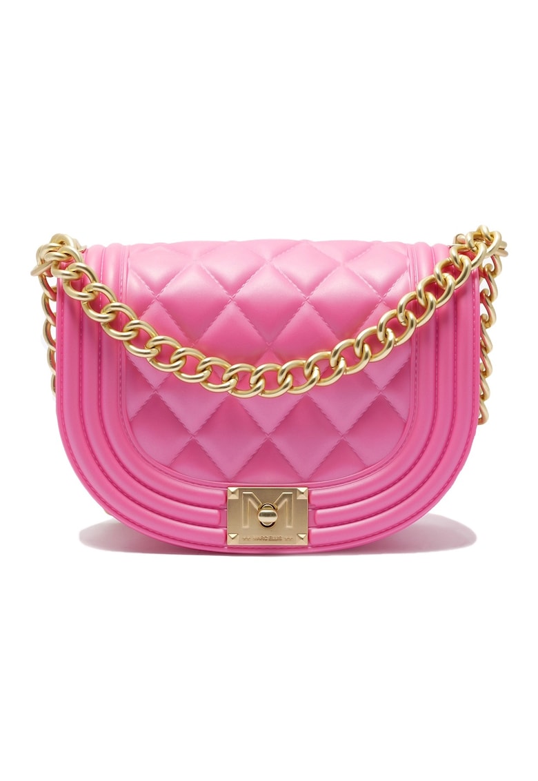 Oferte la Geanta crossbody cu bareta din lant - Auriu/Roz inchis