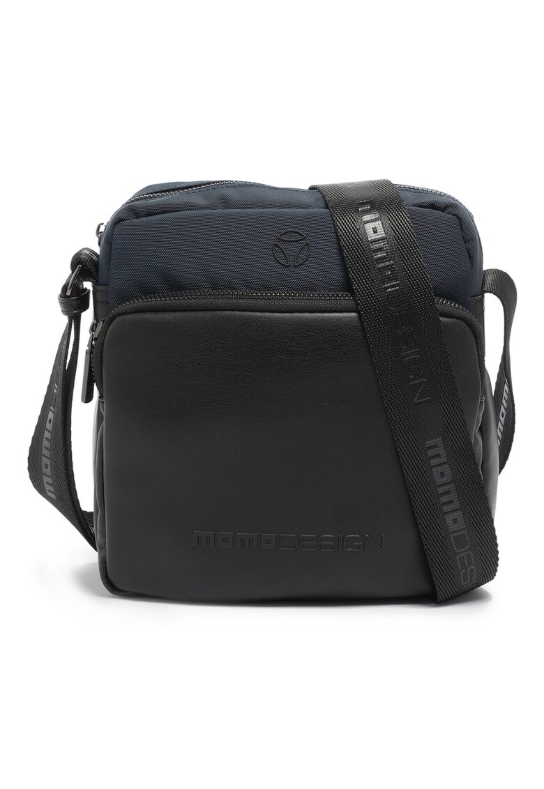 Oferte la Geanta crossbody cu buzunare exterioare - Negru/Albastru