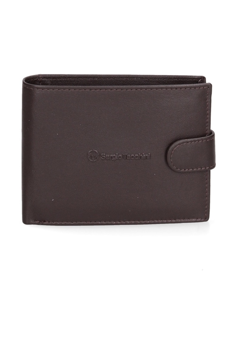 Oferte la Portofel de piele cu logo - Maro taupe