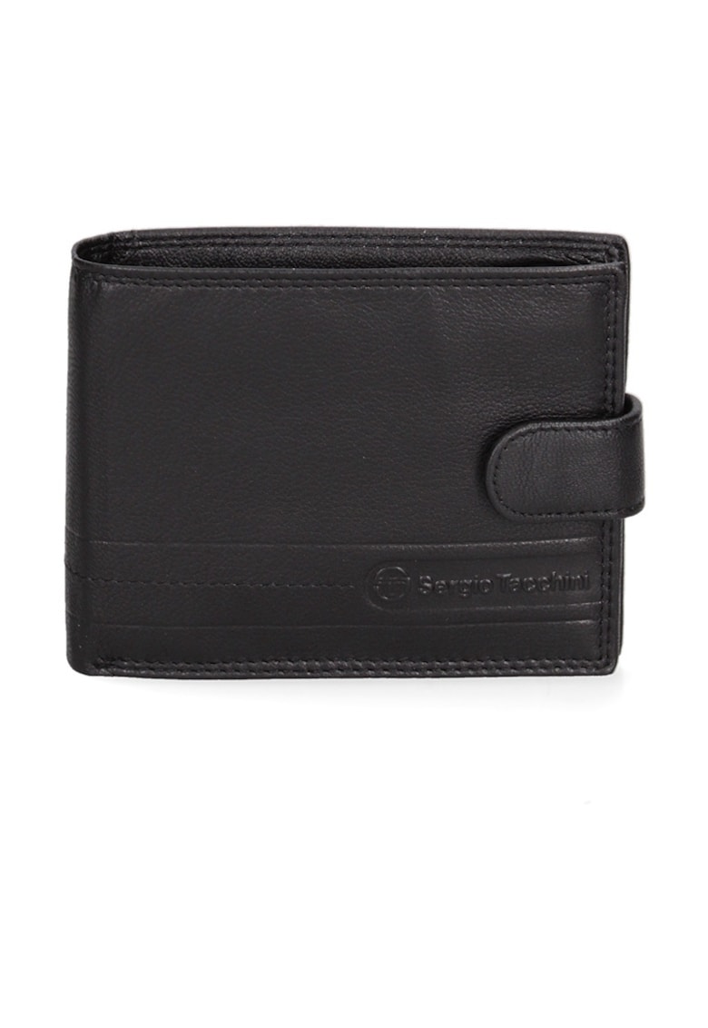 Oferte la Portofel pliabil de piele cu logo discret 166973 - Negru