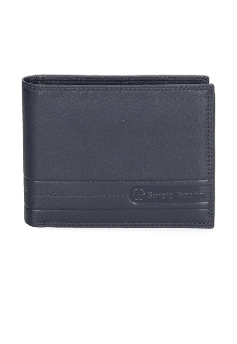 Oferte la Portofel de piele cu logo discret 166975 - Albastru inchis