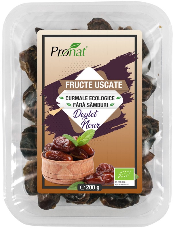 Oferte la Curmale bio fara samburi, 200g Pronat