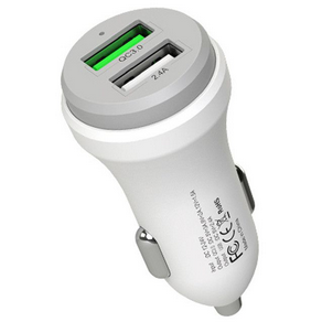 Oferte la Incarcator auto CC-3840 Qualcomm 3.0 5.4A Dual USB White