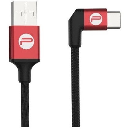 Oferte la Cablu de date P-GM-124, USB/USB Type-C, 35cm, Negru/Rosu