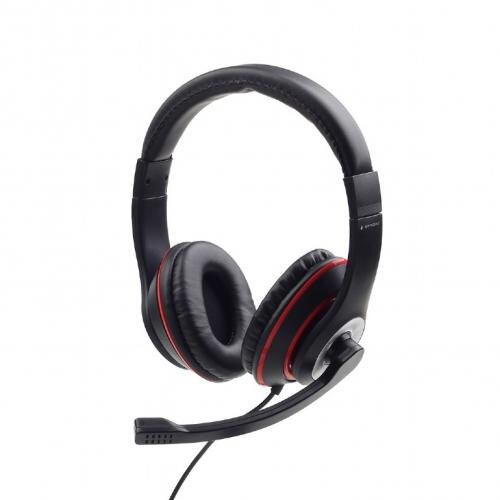 Oferte la Casti  cu Microfon cu Fir Standard Multimedia Call Center Microfon pe Brat Jack 3.5mm Red / Negru