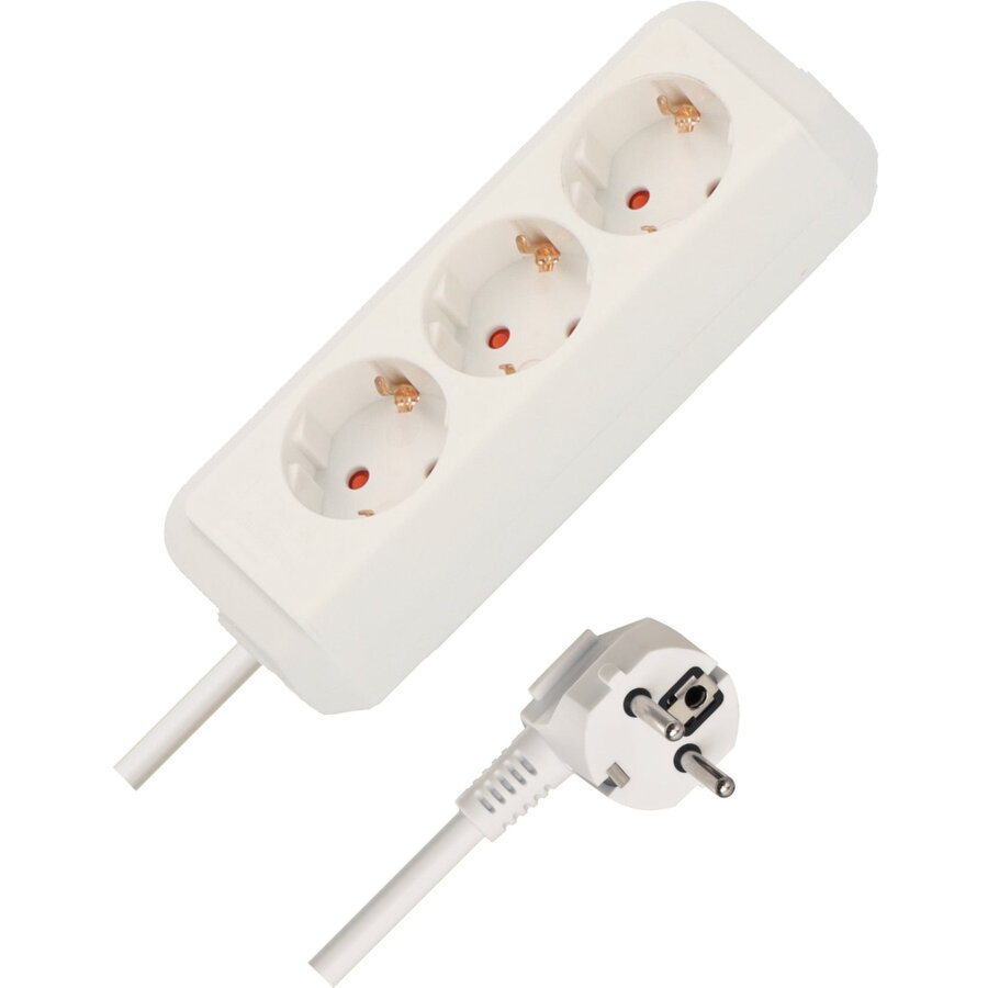 Oferte la Eco-Line 3-way power strip (white, 5 meter cable)