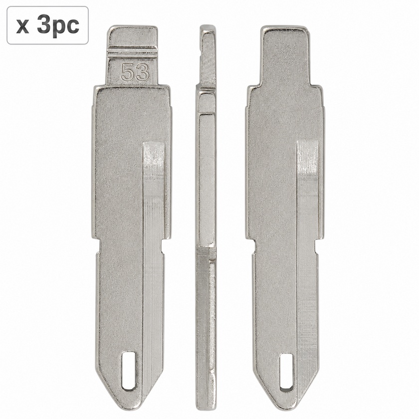 Set 3 lame cheie auto 53# NE72 pentru Peugeot, Citroen si Renault