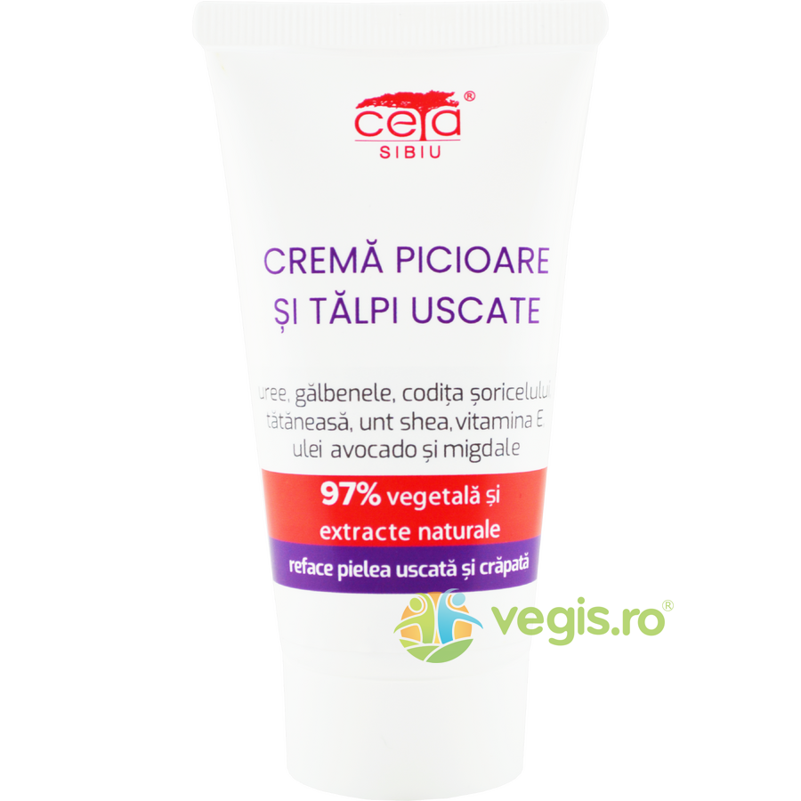 Oferte la Crema pentru Picioare si Talpi Uscate cu Uree si Vitamina E 97% Vegetala 50ml