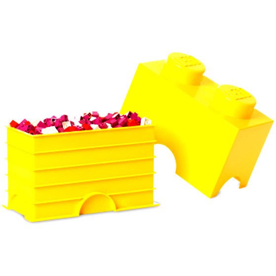Cutie depozitare LEGO 1x2 galben