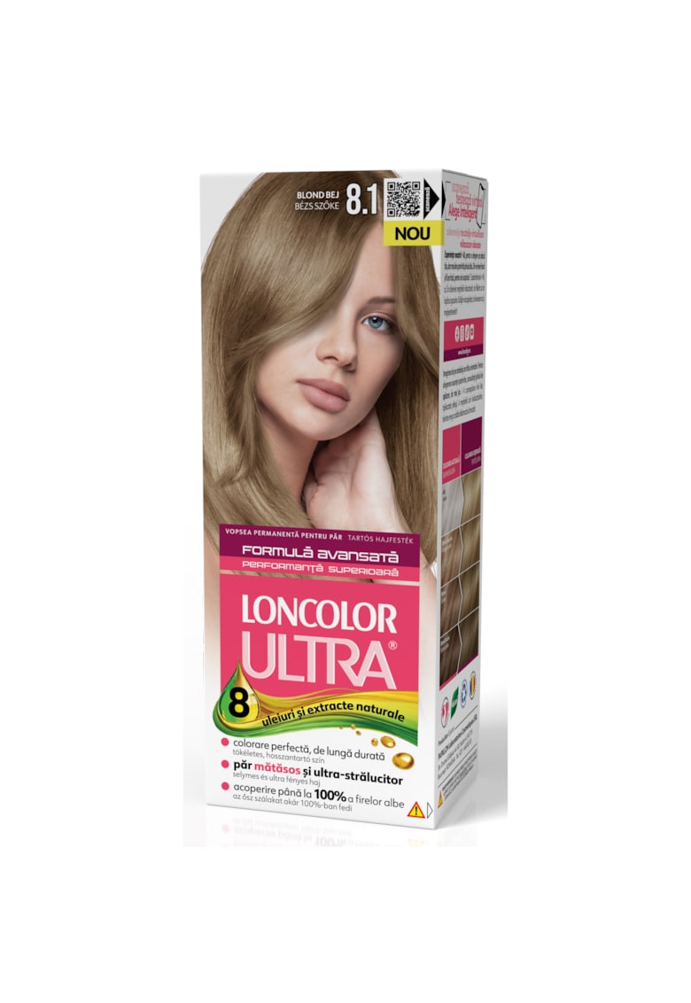 Oferte la Vopsea de par permanenta  Ultra - 100 ml - 8.1