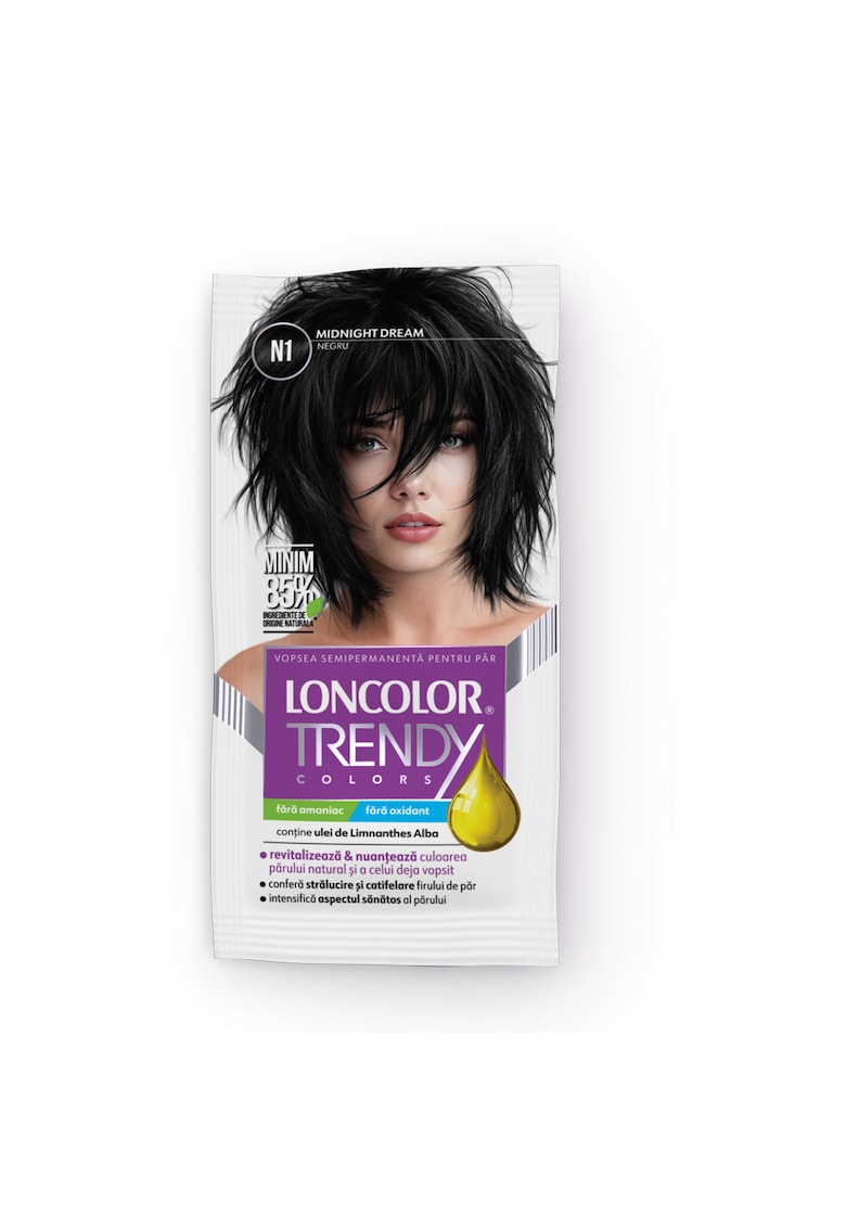 Oferte la Vopsea de par semi-permanenta fara amoniac  Trendy Colors - 50 ml - N1