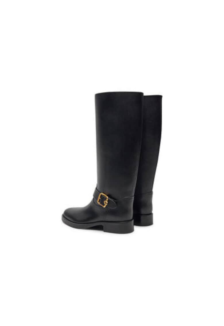 Oferte la Cizme inalte dama  CW978 - Piele naturala - Negru