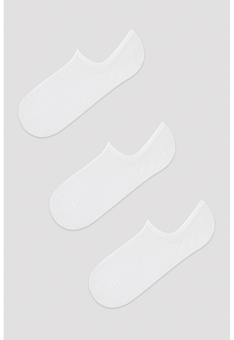Oferte la Set de sosete foarte scurte - 3 perechi - Alb optic