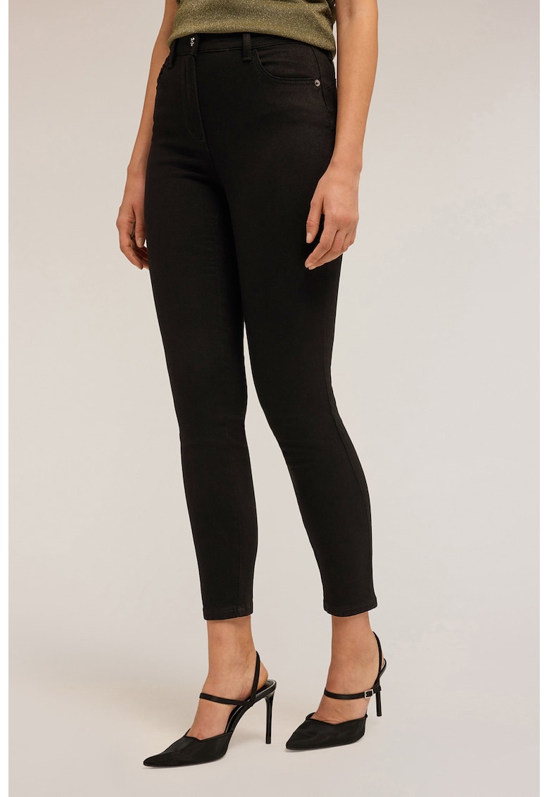 Oferte la Blugi skinny cu talie inalta - Negru
