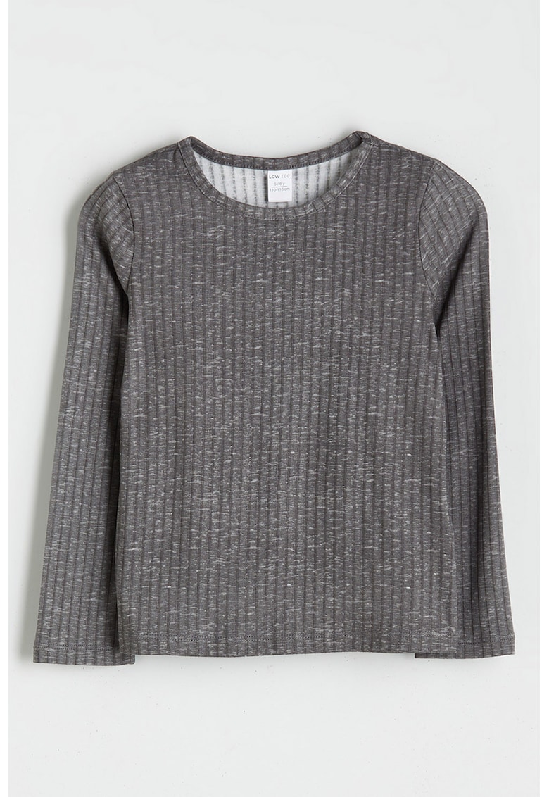Oferte la Bluza striata cu decolteu rotund - Gri inchis melange