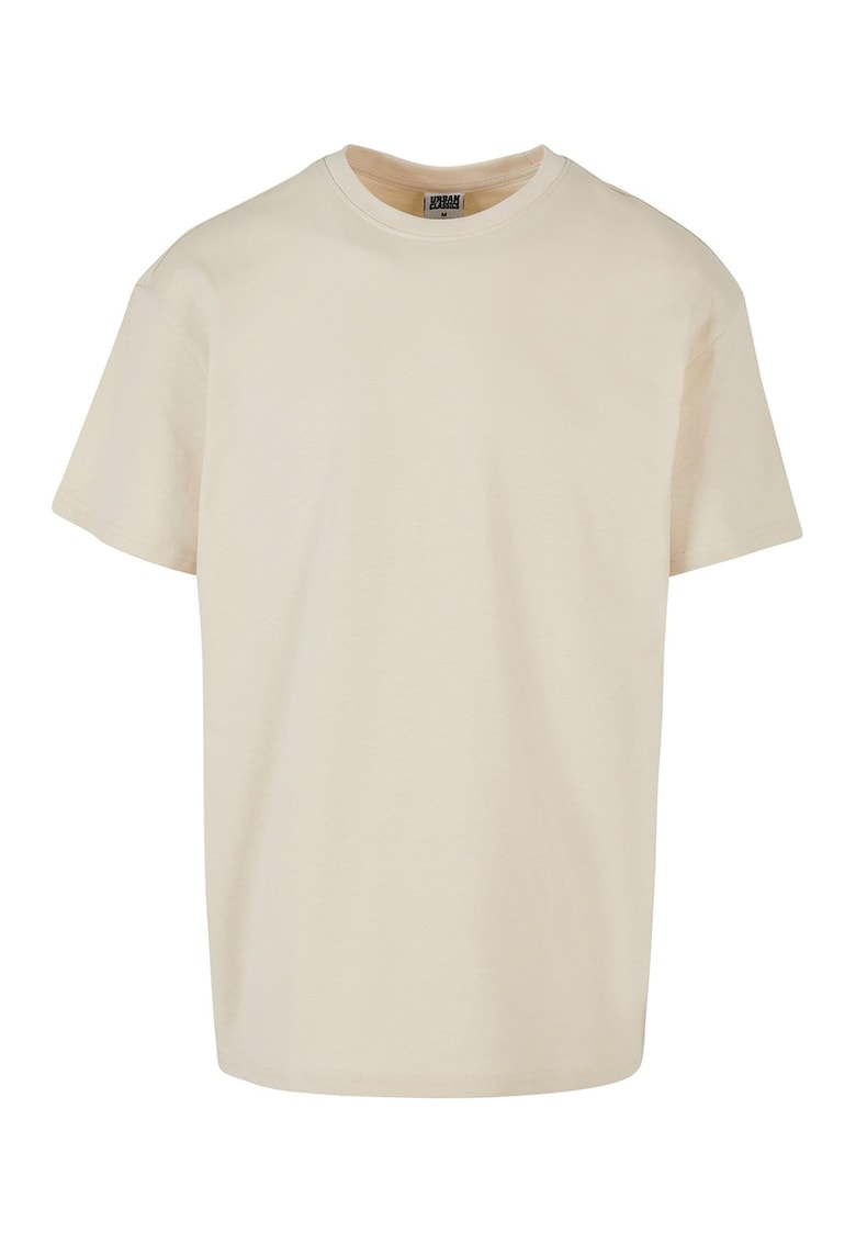 Oferte la Tricou supradimensionat cu maneci cazute - Alb fildes