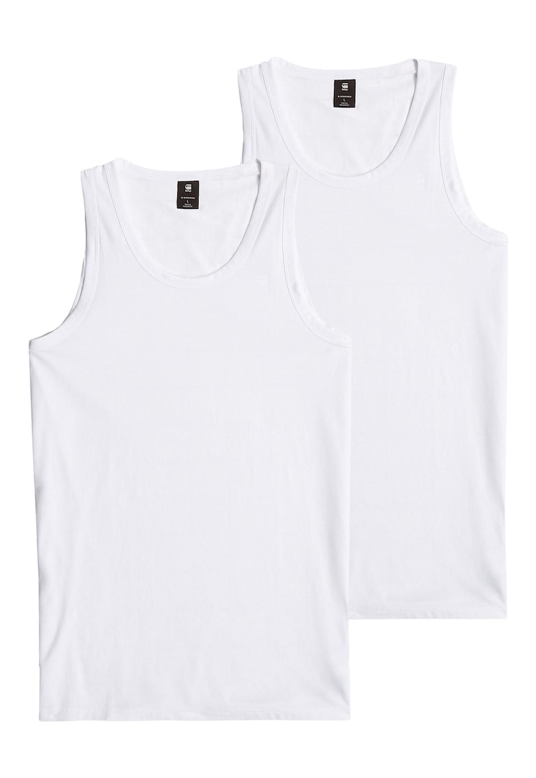 Oferte la G STAR RAW - Set de top-uri cu decolteu rotund - 2 piese - Alb