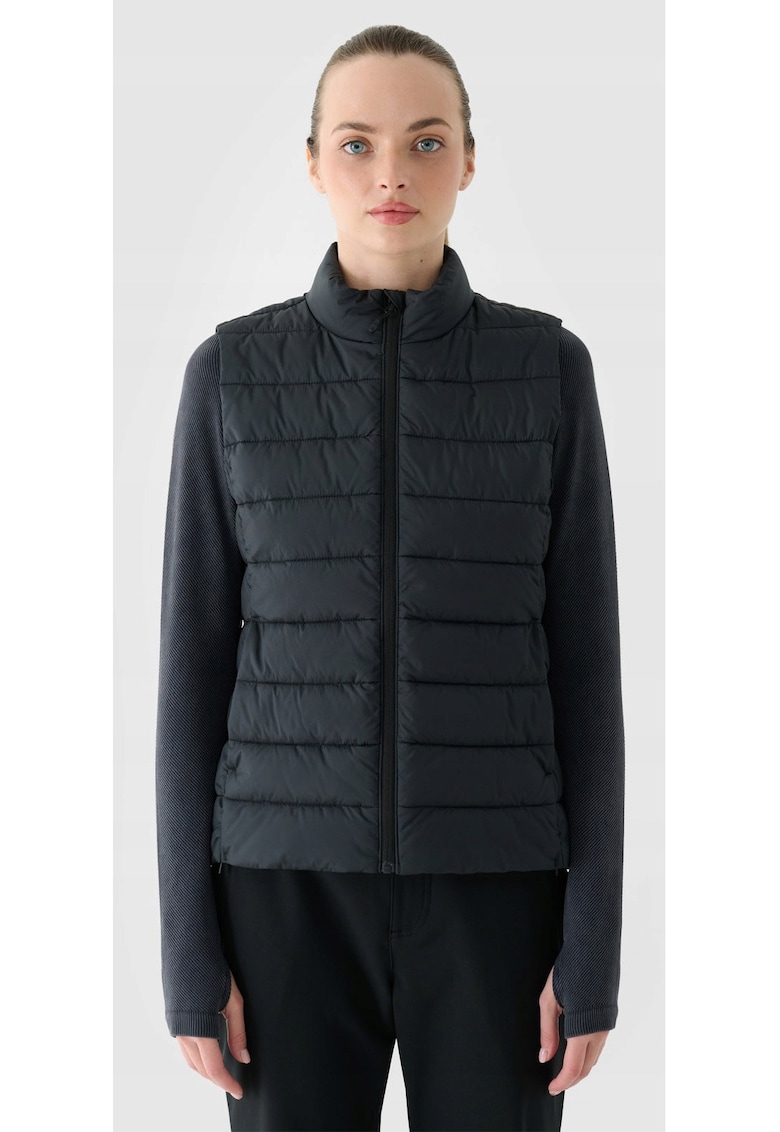 Oferte la Vesta pentru femei  puf sintetic - neagra - croiala subtire - matlasare orizontala