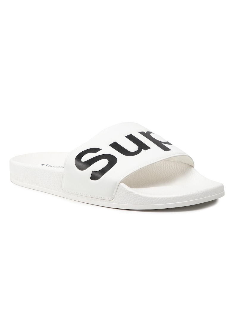 Oferte la Papuci dama -  piele ecologica - alb - set de slapi