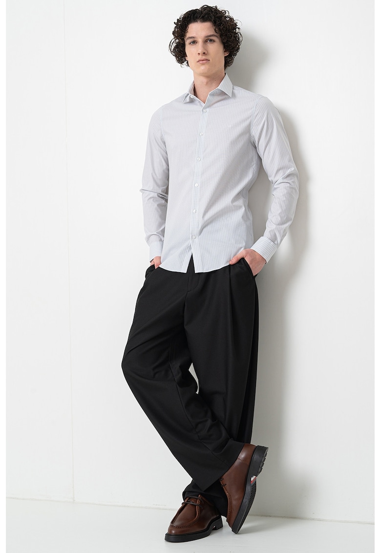 Oferte la Camasa slim fit - Gri deschis