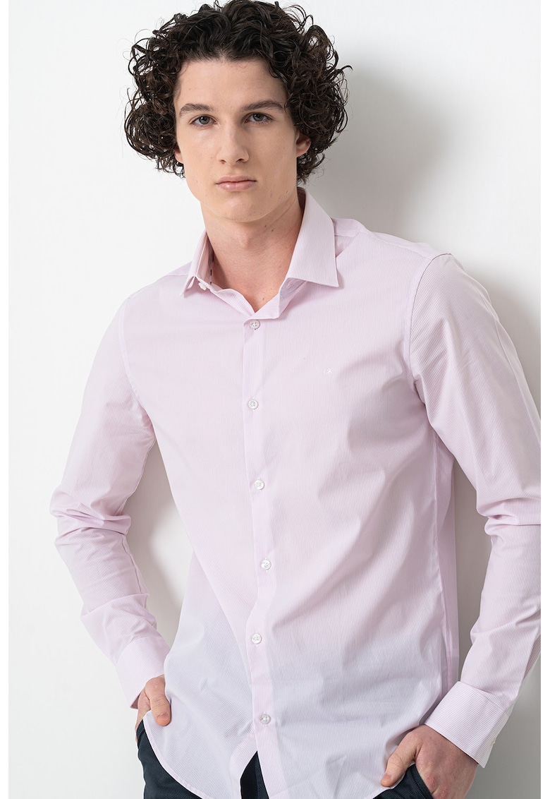 Oferte la Camasa slim fit - Alb/Roz deschis