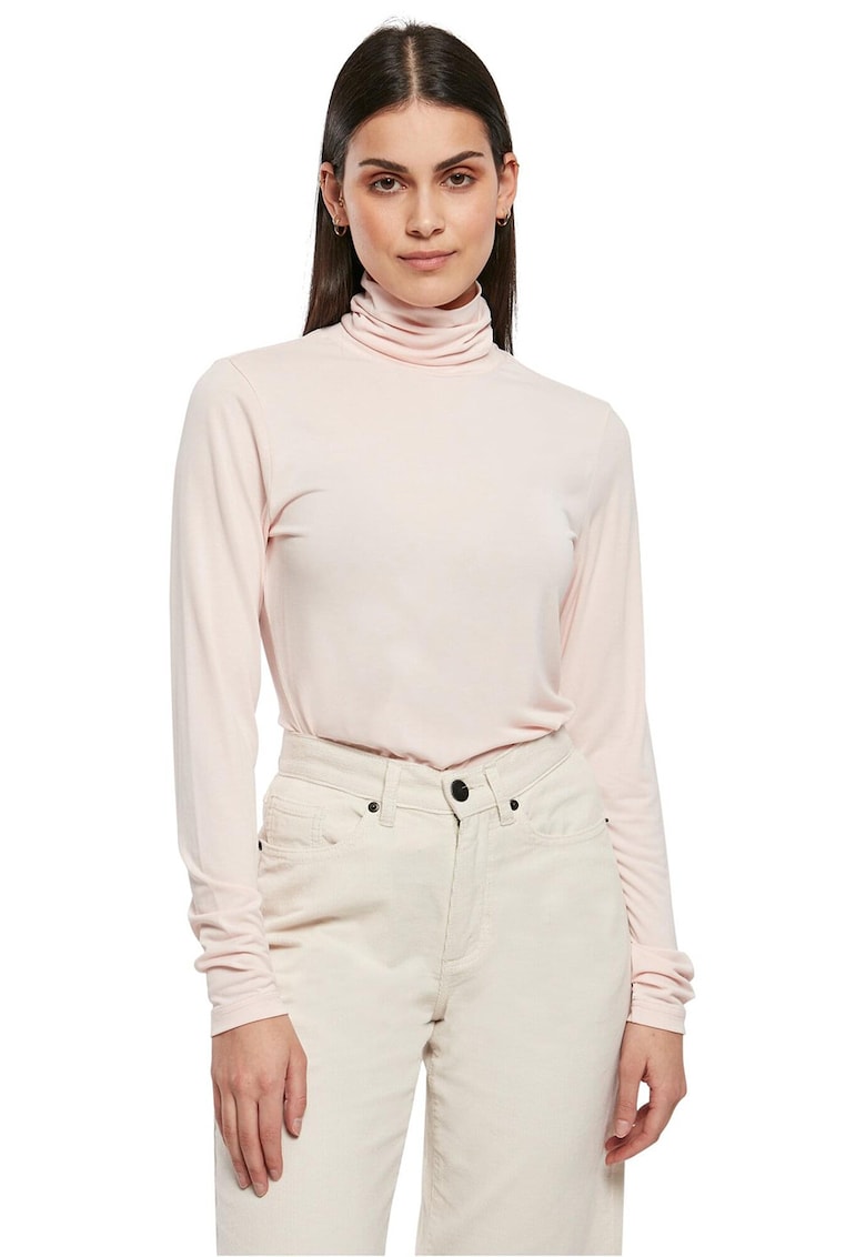 Oferte la Bluza din amestec de modal cu guler inalt - Roz pal