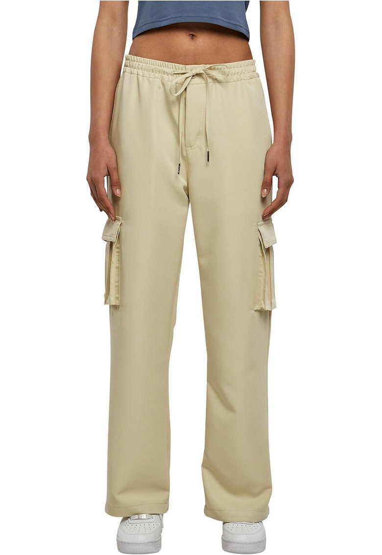 Oferte la Pantaloni cargo cu croiala ampla si snur de ajustare - Bej