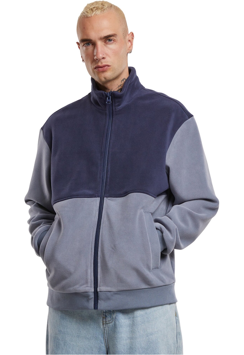 Oferte la Jacheta colorblock cu buzunare laterale - Albastru prafuit/Bleumarin