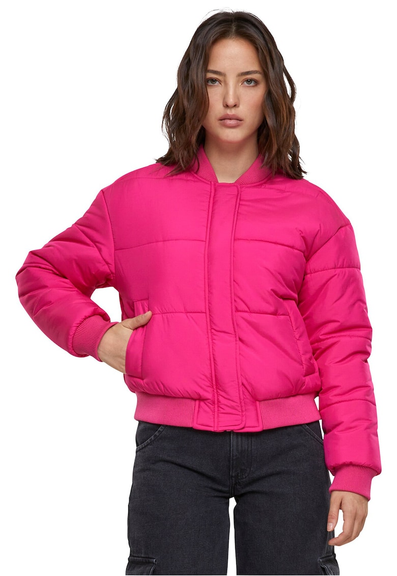 Oferte la Jacheta bomber cu buzunare laterale - Fucsia