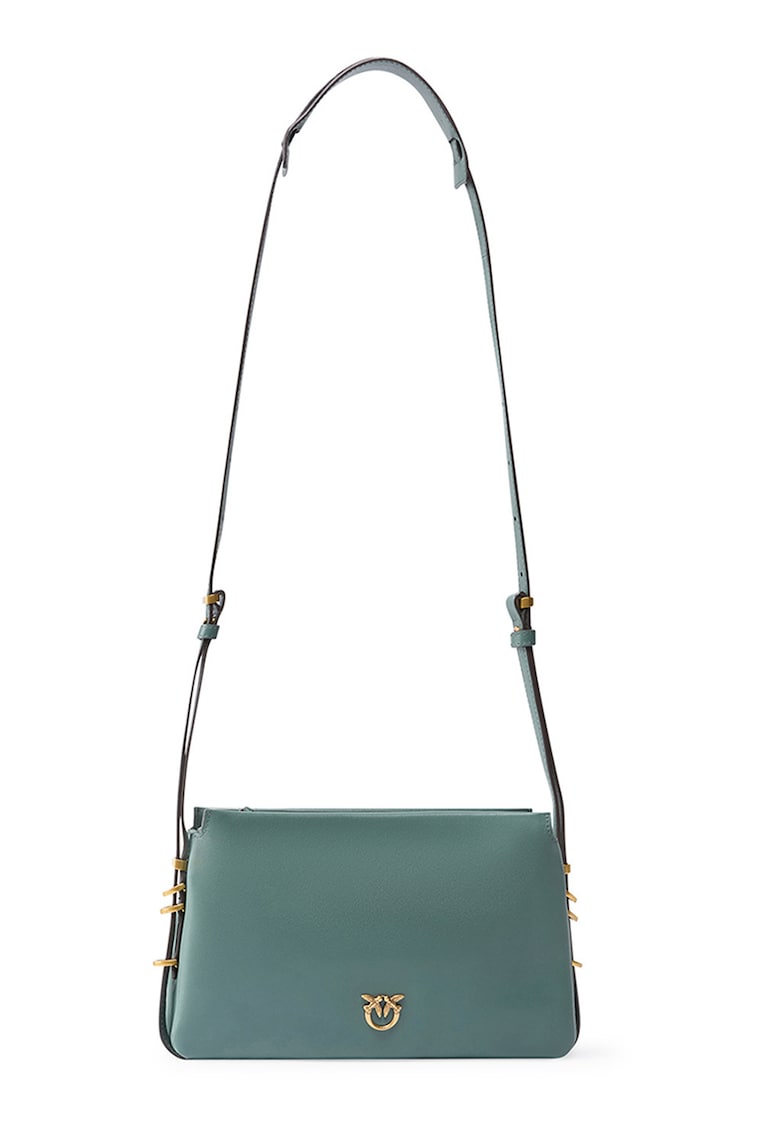 Oferte la Geanta crossbody de piele Triplet Mini - Verde aquamarin