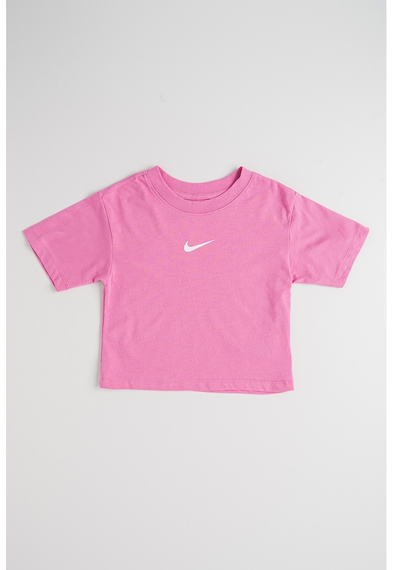 Oferte la Tricou cu detaliu logo - Alb/Roz pastel