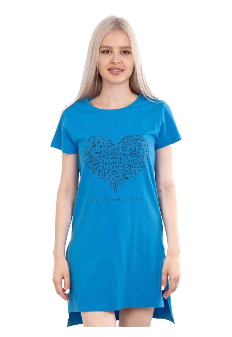 Oferte la Rochie tunica din bumbac pentru dame - cu imprimeu - casual - de vara
