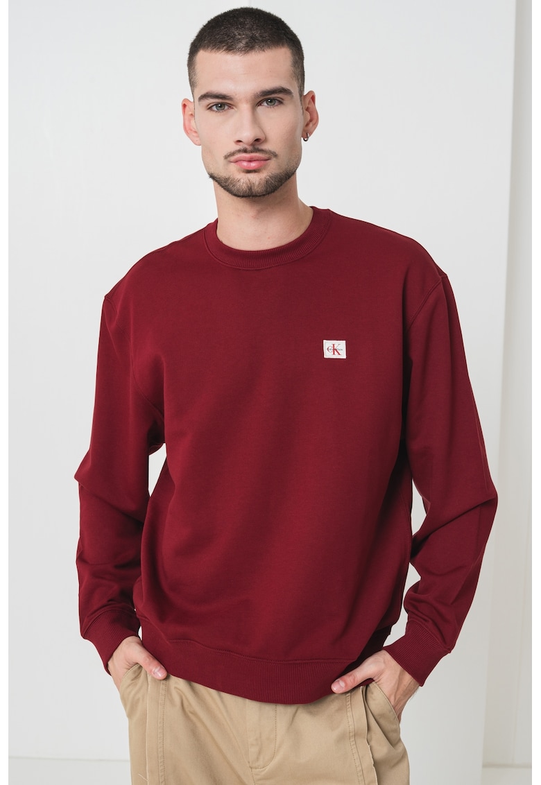 Oferte la Bluza de trening lejera cu decolteu la baza gatului - Visiniu