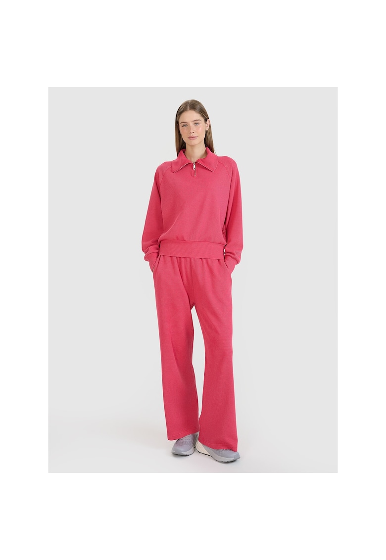Oferte la Pantaloni  Roz Oversize Bumbac - Roz