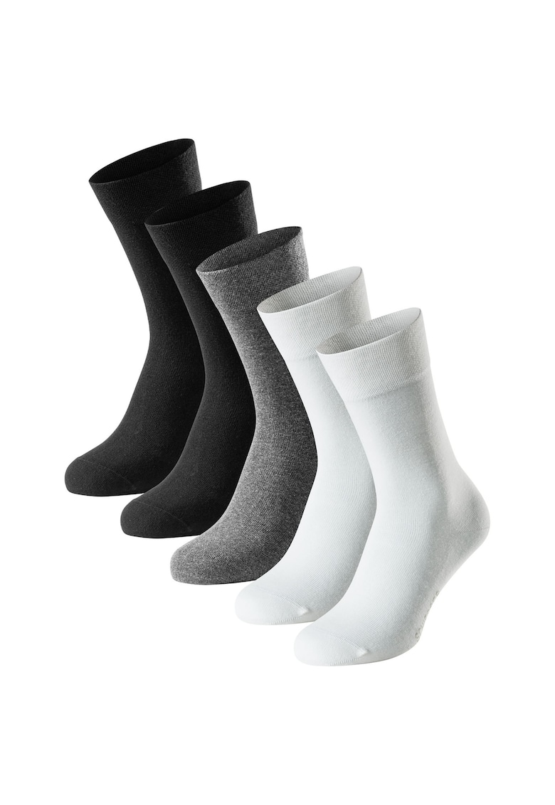 Oferte la Set de sosete lungi Bluebird - 5 perechi - Alb/Negru/Gri