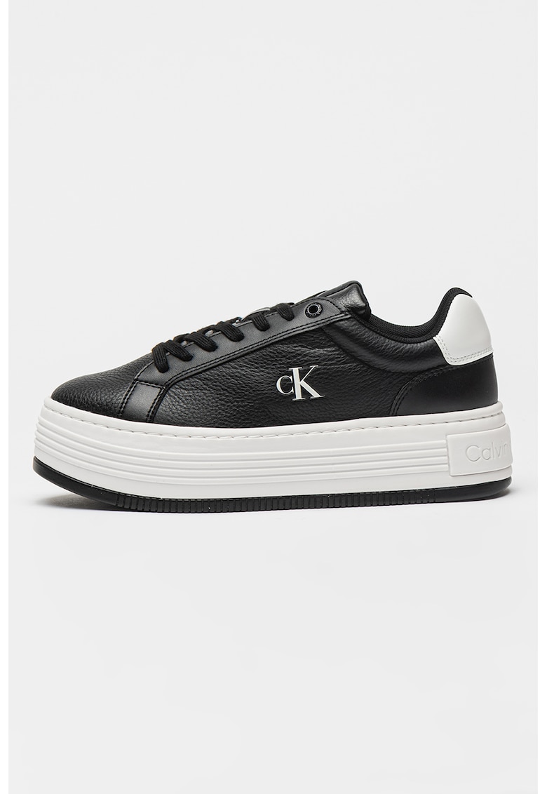 Oferte la Pantofi sport cu talpa flatform si sireturi - Negru