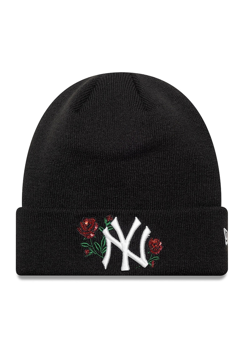 Oferte la Caciula cu broderii florale - Negru