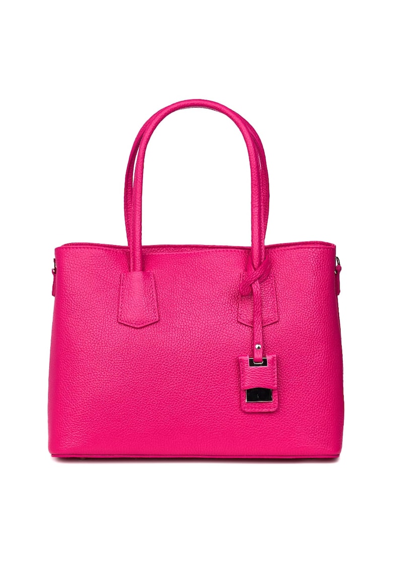 Oferte la Geanta dama din piele naturala Valentina maro - Fucsia