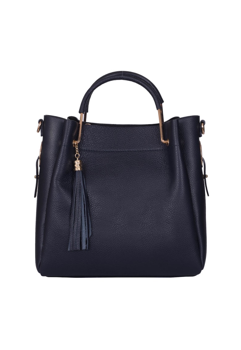 Oferte la Geanta Fabiana din piele naturala pentru dama - Bleumarin - 32x32cm