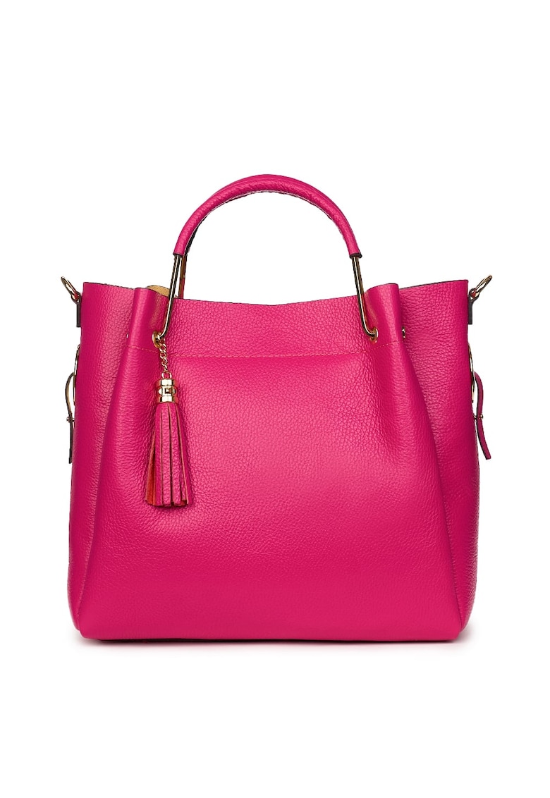 Oferte la Geanta Fabiana din piele naturala pentru dama - Fucsia - 32x32cm