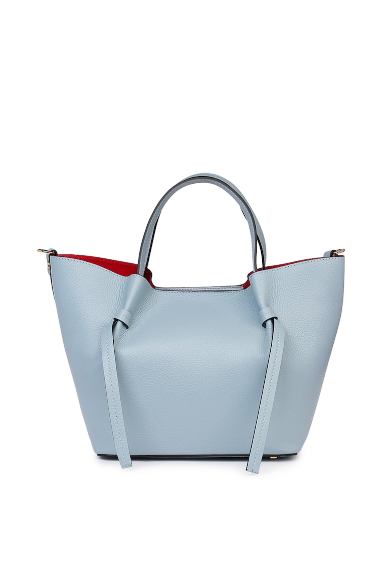Oferte la Geanta shopper din piele naturala Veronica - Albastru deschis